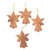 Hand Carved Angel Ornaments Set of 3 'Angel Silhouette'