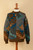 Multicolored Geometric Patterned Men's Pullover Sweater 'Quinoa Leaf'