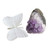 Butterfly With Selenite Wings on Amethyst Stone From Brazil 'Resting Butterfly'