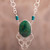 Handcrafted Chrysocolla and Sterling Silver Necklace 'Andes Baroque'