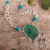 Handcrafted Chrysocolla and Sterling Silver Necklace 'Andes Baroque'