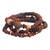 Andean Artisan Crafted 3 Bracelets of Brown Ceramic Beads 'Soul of Huaylas'