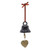 Decorative Brass Heart-Themed Bell 'Elephant Love'