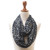 Hand-Stamped Rayon Infinity Scarf 'Pebbled Beach'