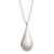 Classic Teardrop Pendant and Cable Chain in Sterling Silver 'Glowing Teardrop'