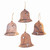 Handmade Wooden Bell Ornaments Set of 4 'Merry Bells'