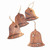 Handmade Wooden Bell Ornaments Set of 4 'Merry Bells'