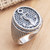 Men's Nautical-Themed Sterling Silver Signet Ring 'Out to Sea'