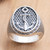 Men's Nautical-Themed Sterling Silver Signet Ring 'Out to Sea'