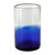 Cobalt Blue Recycled Glass Tumblers from Mexico Set of 6 'Cobalt Cool'