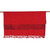 Fringed Crimson Cotton Throw 'Celebrate the Magic'