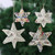 Eco-Friendly Paper Holiday Ornaments Set of 4 'Starry Celebration'