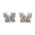 Gold-Accented Butterfly Button Earrings 'Wings of Tomorrow'