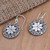 Handmade Sterling Silver Dangle Earrings 'Change in the Air'