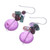 Quartz and Cultured Pearl Dangle Earrings 'Grape Lover'