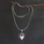 Garnet and Bone Silver Pendant Necklace 'Princess Aura'