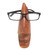 Hand Crafted Jempinis Wood Eyeglass Holder 'Make a Spectacle'