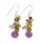 Thai Peridot and Amethyst Dangle Earrings 'Violet Forest'