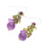 Thai Peridot and Amethyst Dangle Earrings 'Violet Forest'