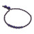 Blue Lapis Lazuli Beaded Macrame Ankle with Beaded Closure 'Thai Beach Chic in Blue'