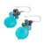 Multi-stone Turquoise Colored Dangle Earrings from Thailand 'Cyan Baubles'