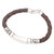 Genuine Leather and Sterling Silver Bracelet 'Morning Braid'