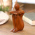 Hand Carved Suar Wood Statuette 'Beautiful Daydream'