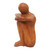 Hand Carved Suar Wood Statuette 'Beautiful Daydream'
