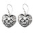 Sterling Silver Dangle Earrings with Heart Motif 'Cage of Love'