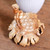 Hand Carved Jempinis Wood Turtle Sculpture 'Struggling Turtle'