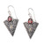 Gold-Accented Garnet Dangle Earrings from Bali 'Miracle of Love'