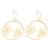Gold-Plated Floral Dangle Earrings 'In Focus'