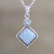 Hand Made Larimar and Blue Topaz Pendant Necklace 'Frosty Fusion'