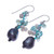 Quartz and Cultured Pearl Cluster Earrings 'Arctic Pearl'