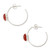 Modern Minimalist Red Onyx Earrings 'Sky loop earring'