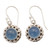 Artisan Crafted Silver and Blue Chalcedony Earrings India 'Eternally Blue'