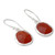 Hand Crafted Red Onyx and Sterling Silver Dangle Earrings 'Fire Enthrall'