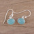 Aqua Blue Chalcedony and Silver Dangle Earrings 'Aqua Aurora'