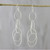 Hooped Sterling Silver Dangle Earrings from Thailand 'Darling Hoops' Hooped Sterling Silver Dangle Earrings from Thailand 'Darling Hoops'