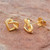 Modern Thai 18k Gold Plated Sterling Silver Stud Earrings 'Lassos of Love'