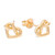 Modern Thai 18k Gold Plated Sterling Silver Stud Earrings 'Lassos of Love'