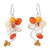 Unique Beaded Carnelian Earrings 'Radiant Bouquet'