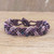 Hand Crafted Purple Bead Bracelet 'Braided Plum'
