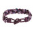 Hand Crafted Purple Bead Bracelet 'Braided Plum'
