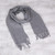 Men's 100 alpaca scarf 'Stormy Gray'