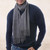 Men's 100 alpaca scarf 'Stormy Gray'