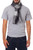 Hand Crafted Men's Alpaca Wool Patterned Scarf 'Gray Squared'