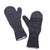 Hand Crafted Grey and White 100 Alpaca Reversible Mittens 'Grey Skies'