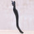 Black Cat Paw Wood Back Scratcher Hand Carved in Bali 'Kitty Comfort in Black'
