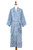 Men's Unique Cotton Robe 'Blue Baskets'